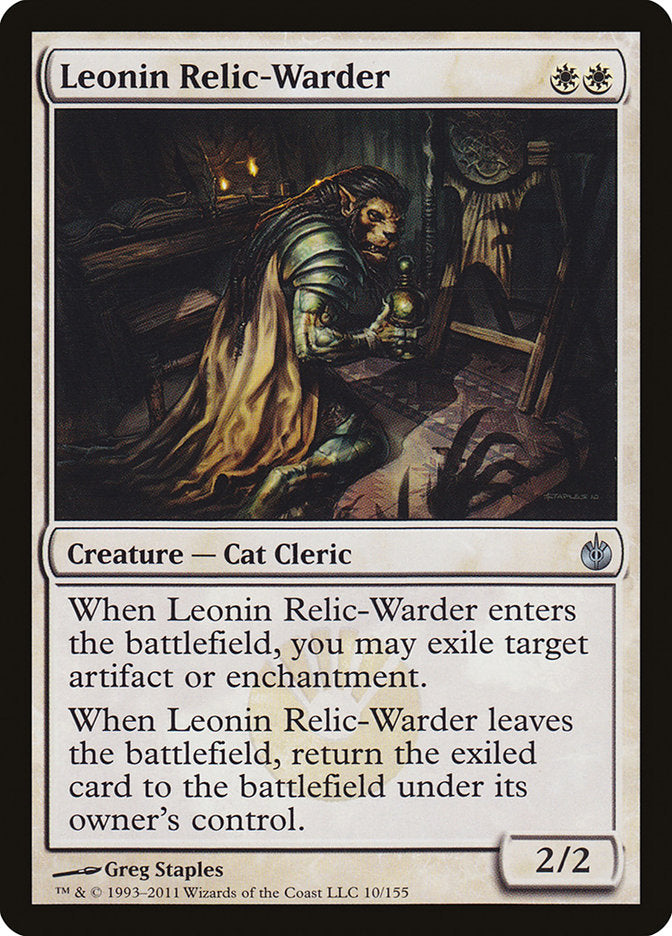 Leonin Relic-Warder [Mirrodin Besieged] Magic: The Gathering