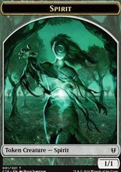 Spirit (001) // Spirit (006) Double-Sided Token [Commander 2016 Tokens] Magic: The Gathering