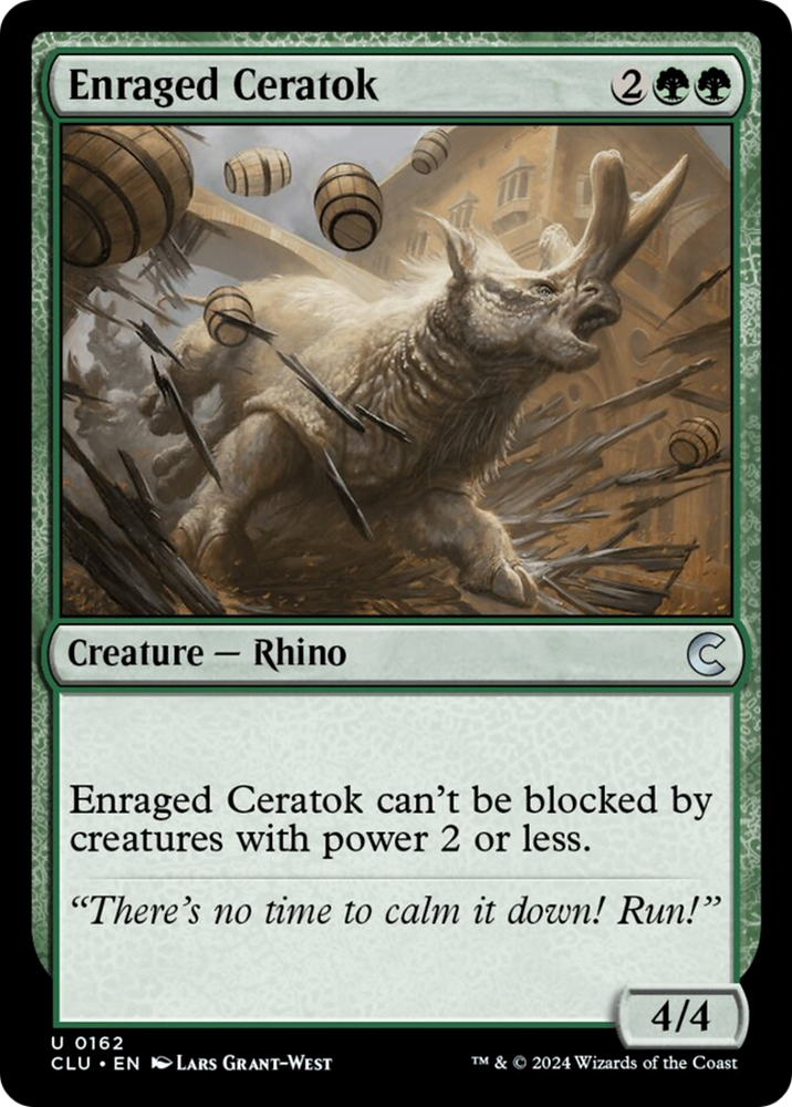 Enraged Ceratok [Ravnica: Clue Edition] Magic: The Gathering