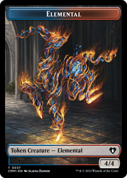 Spirit (0010) // Elemental (0037) Double-Sided Token [Commander Masters Tokens] Magic: The Gathering