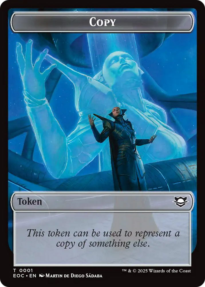 Copy // Clue Double-Sided Token [Edge of Eternities Commander Tokens] Magic: The Gathering