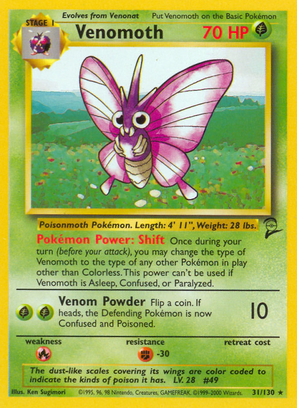 Venomoth (31/130) [Base Set 2] Pokémon