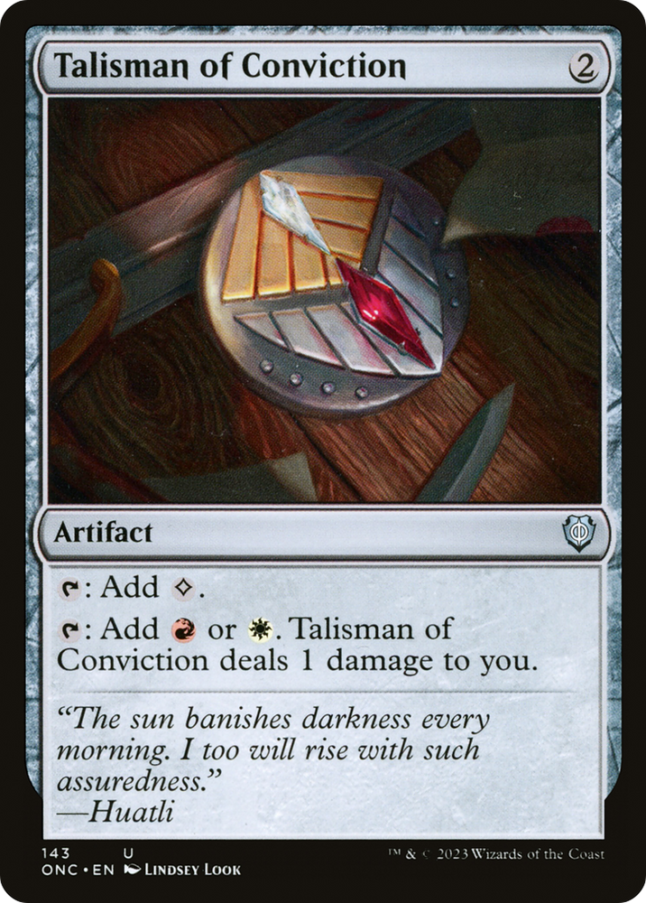 Talisman of Conviction [Phyrexia: All Will Be One Commander] Magic: The Gathering