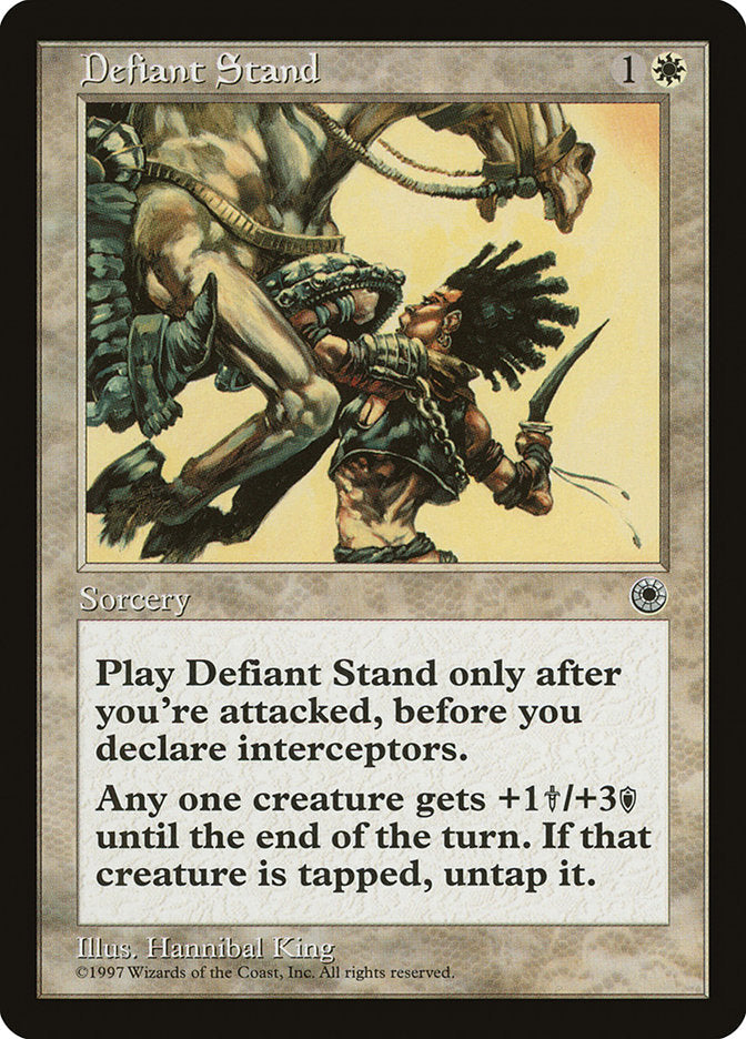 Defiant Stand [Portal] Magic: The Gathering