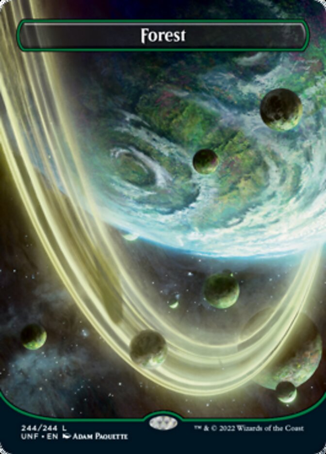 Forest (244) (Orbital Space-ic Land) [Unfinity] Magic: The Gathering