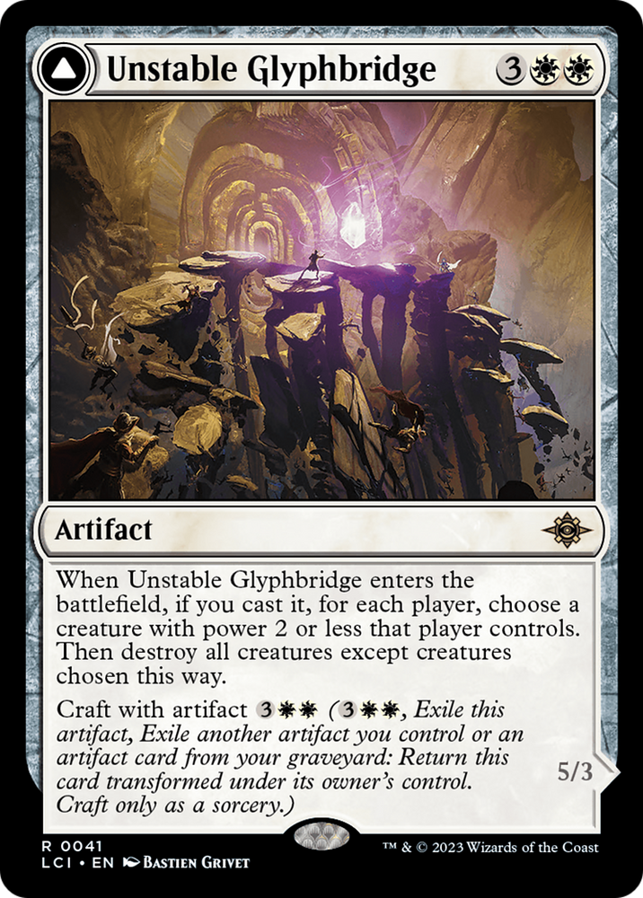Unstable Glyphbridge // Sandswirl Wanderglyph [The Lost Caverns of Ixalan] Magic: The Gathering