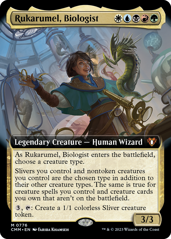 Rukarumel, Biologist (Extended Art) [Commander Masters] Magic: The Gathering
