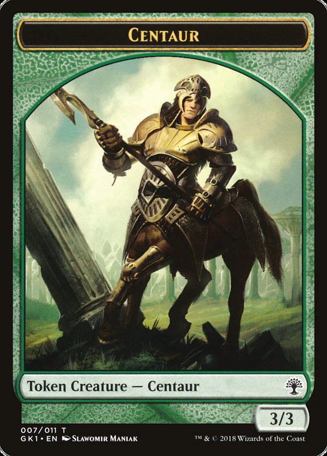 Elemental // Centaur Double-Sided Token [Guilds of Ravnica Guild Kit Tokens] Magic: The Gathering