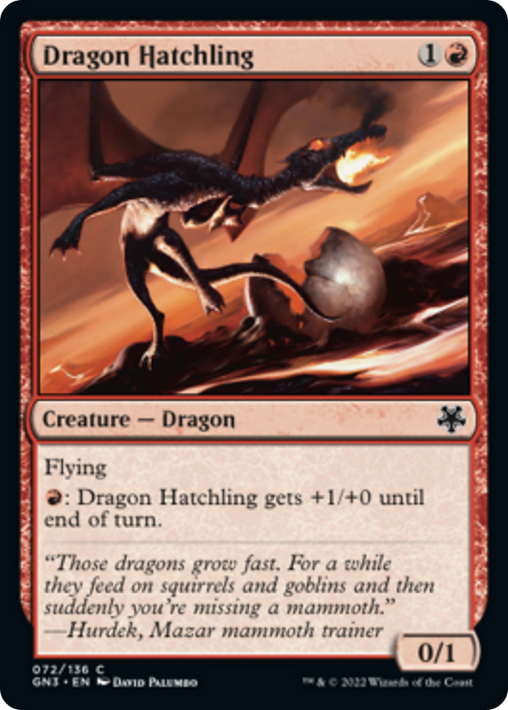 Dragon Hatchling [Game Night: Free-for-All] Magic: The Gathering