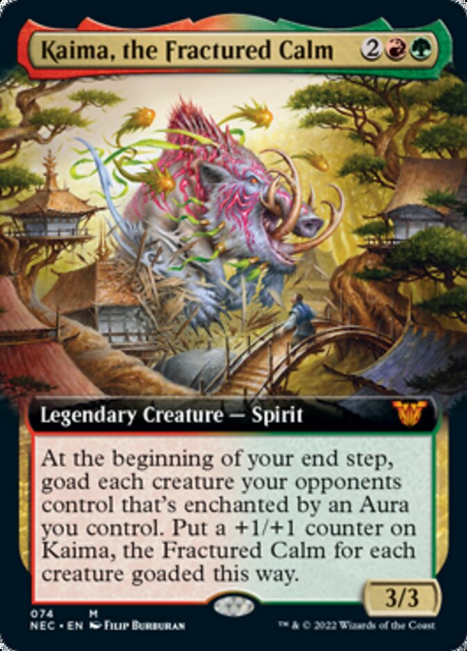 Kaima, the Fractured Calm (Extended Art) [Kamigawa: Neon Dynasty Commander] Magic: The Gathering