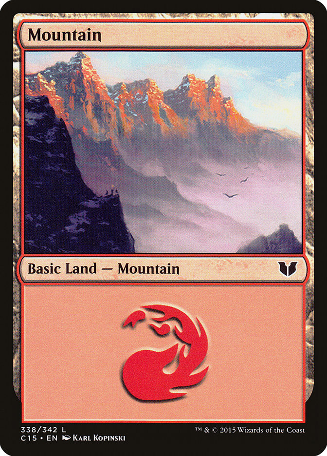 Mountain (338) [Commander 2015] Magic: The Gathering