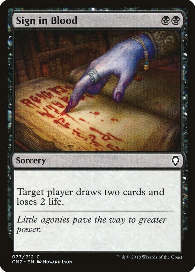 Sign in Blood [Commander Anthology Volume II] Magic: The Gathering