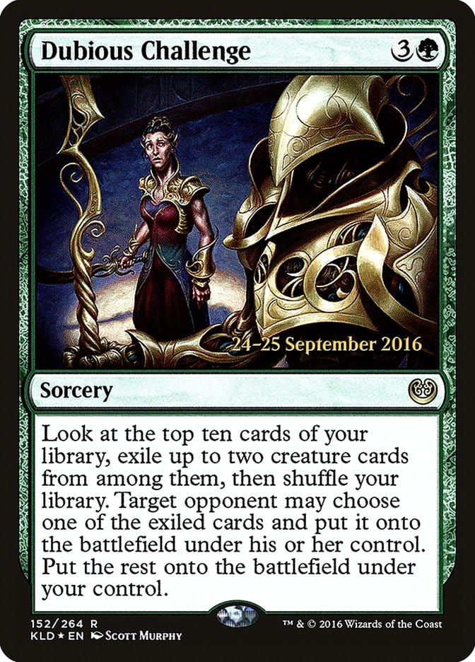 Dubious Challenge [Kaladesh Prerelease Promos] Magic: The Gathering