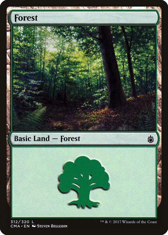 Forest (312) [Commander Anthology] Magic: The Gathering