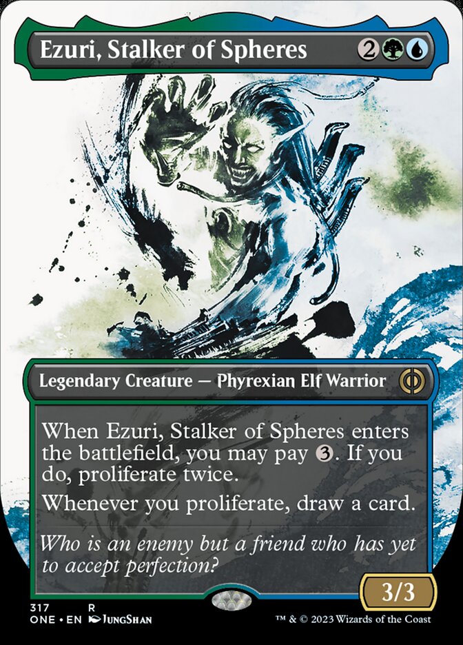 Ezuri, Stalker of Spheres (Borderless Ichor) [Phyrexia: All Will Be One] Magic: The Gathering