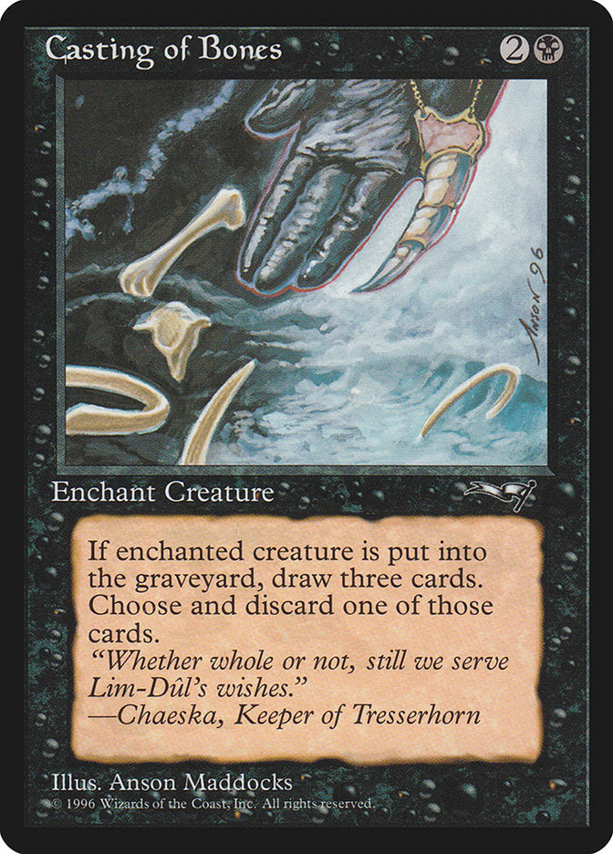 Casting of Bones (Claw Art) [Alliances] Magic: The Gathering