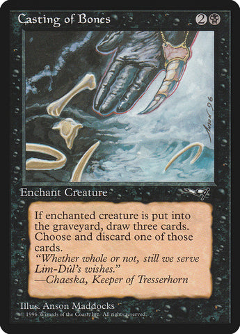 Casting of Bones (Claw Art) [Alliances] Magic: The Gathering