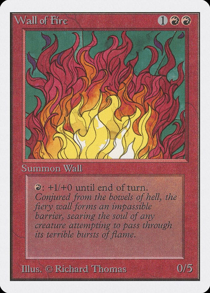 Wall of Fire [Unlimited Edition] Magic: The Gathering