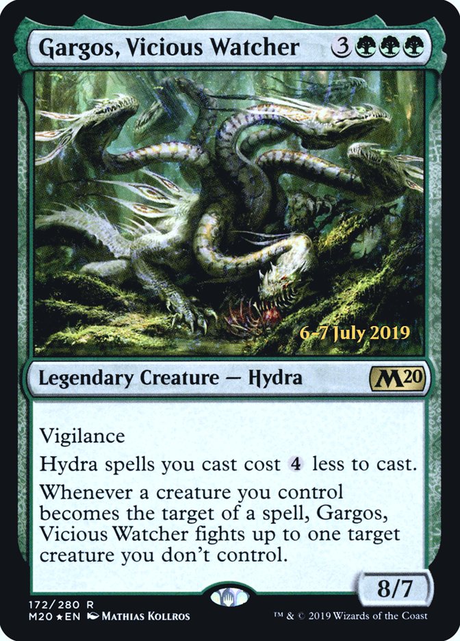 Gargos, Vicious Watcher [Core Set 2020 Prerelease Promos] Magic: The Gathering