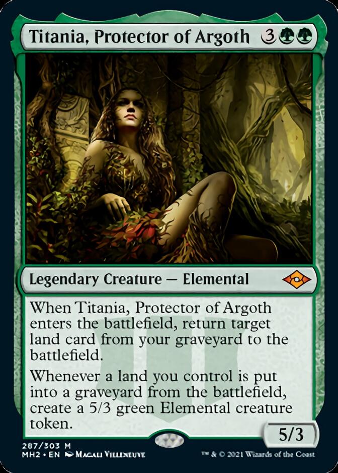 Titania, Protector of Argoth (Foil Etched) [Modern Horizons 2] Magic: The Gathering