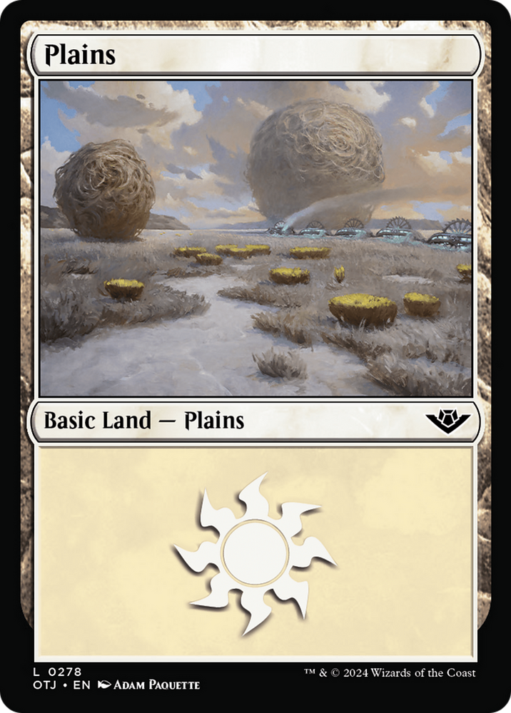 Plains (0278) [Outlaws of Thunder Junction] Magic: The Gathering