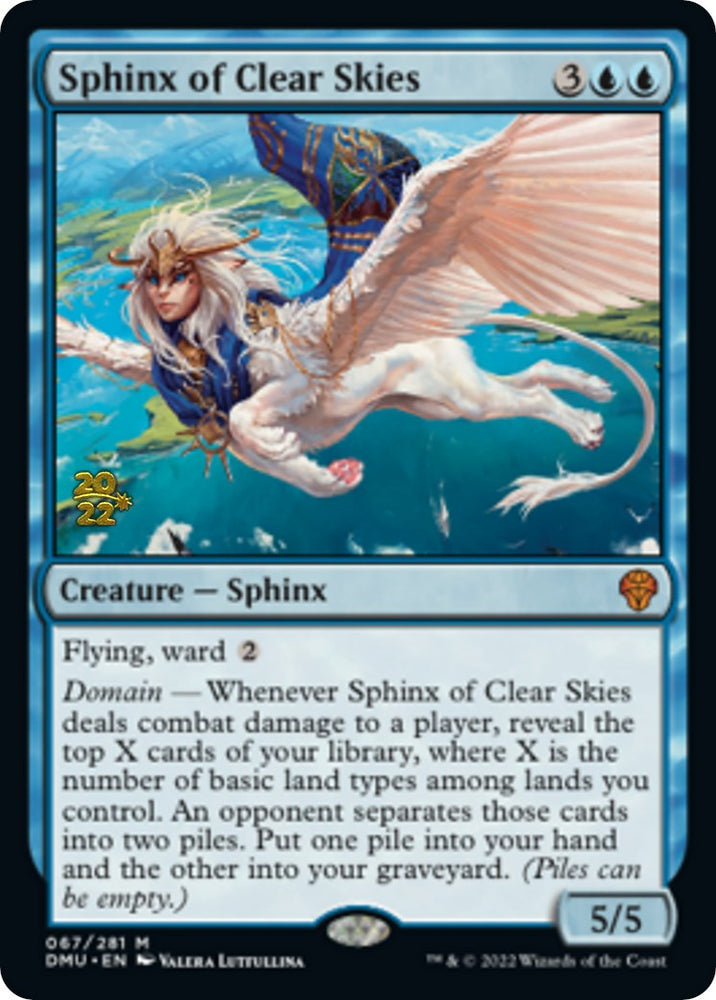 Sphinx of Clear Skies [Dominaria United Prerelease Promos] Magic: The Gathering