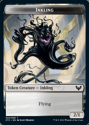 Fractal // Inkling Double-Sided Token [Strixhaven: School of Mages Tokens] Magic: The Gathering