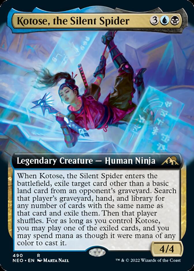 Kotose, the Silent Spider (Extended Art) [Kamigawa: Neon Dynasty] Magic: The Gathering