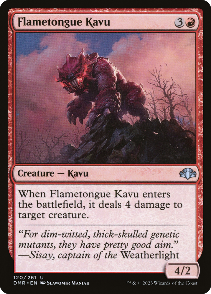 Flametongue Kavu [Dominaria Remastered] Magic: The Gathering