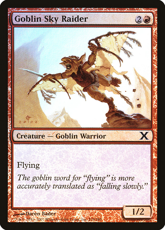 Goblin Sky Raider (Premium Foil) [Tenth Edition] Magic: The Gathering