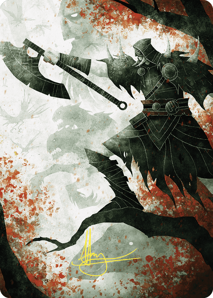 Garruk's Uprising Art Card (Gold-Stamped Signature) [Wilds of Eldraine Art Series] Magic: The Gathering