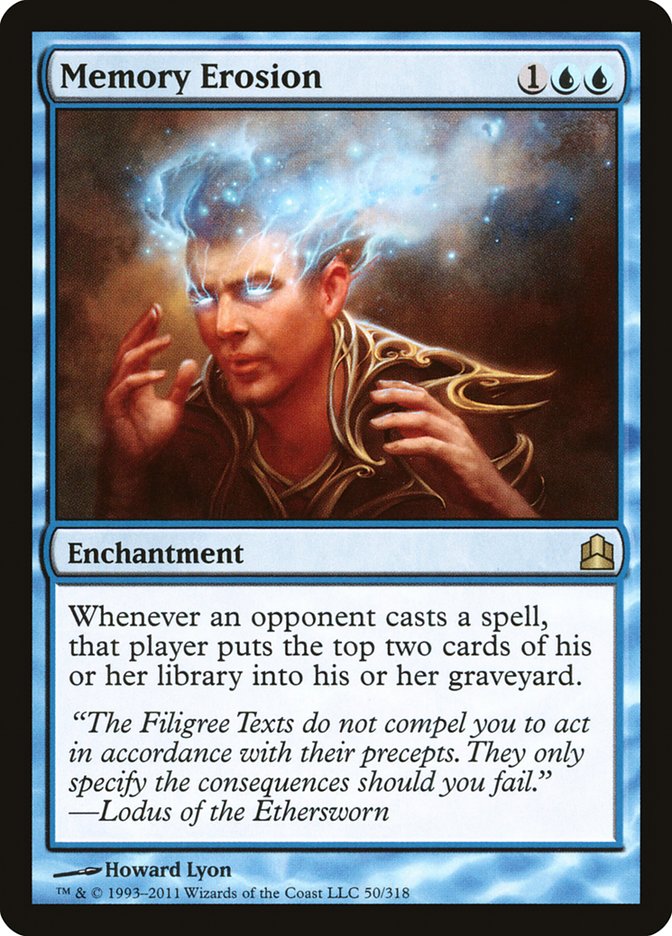 Memory Erosion [Commander 2011] Magic: The Gathering