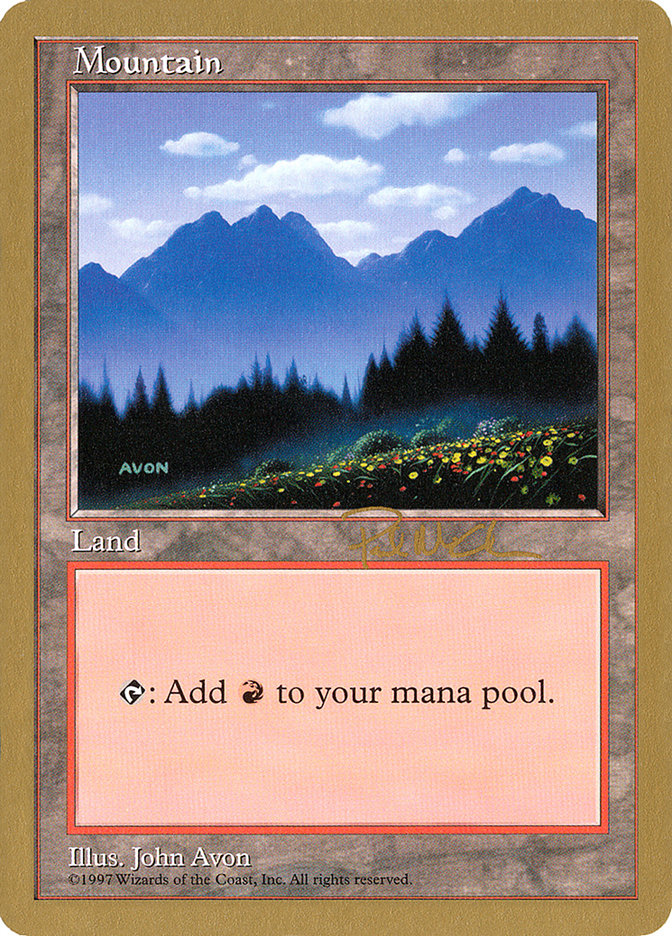 Mountain (pm445) (Paul McCabe) [World Championship Decks 1997] Magic: The Gathering