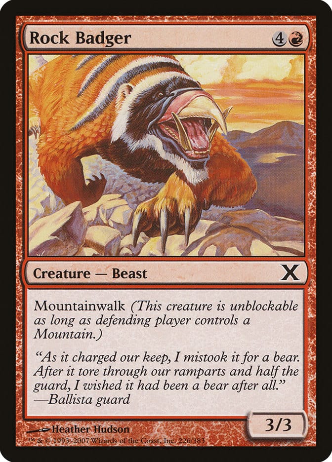 Rock Badger [Tenth Edition] Magic: The Gathering