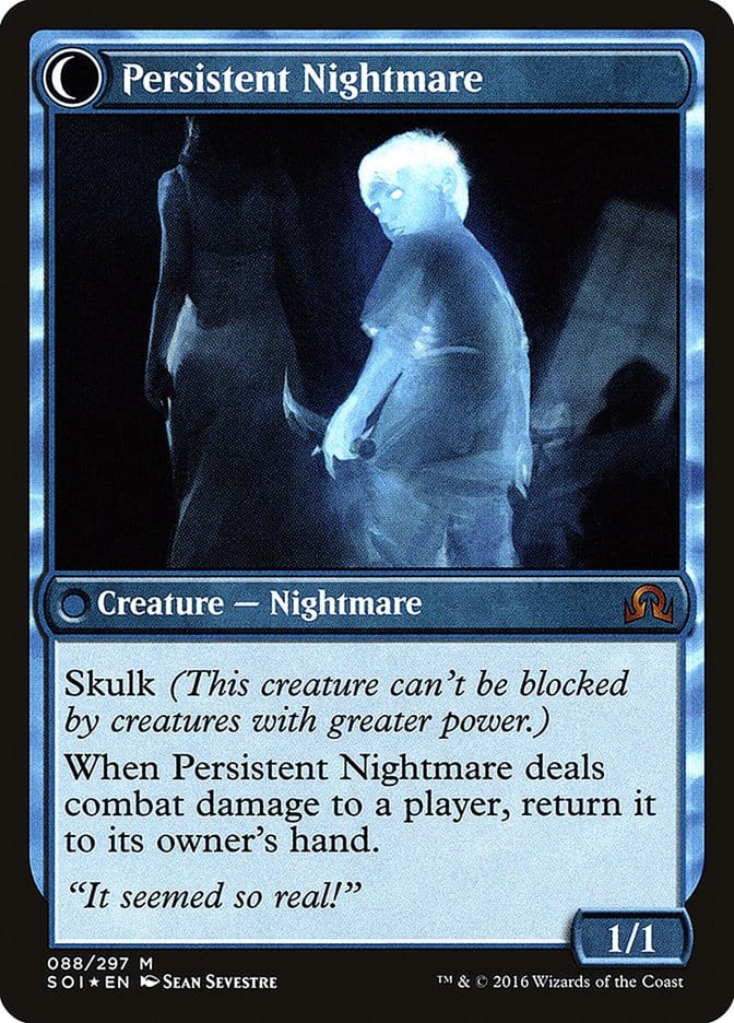 Startled Awake // Persistent Nightmare [Shadows over Innistrad Prerelease Promos] Magic: The Gathering