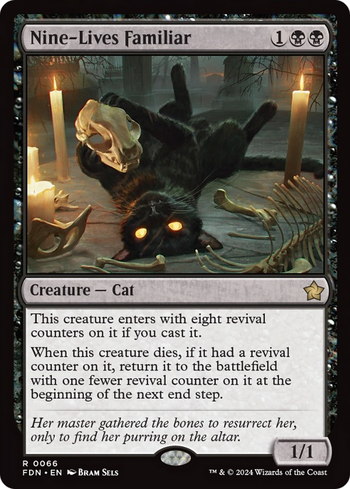 Nine-Lives Familiar [Foundations] Magic: The Gathering