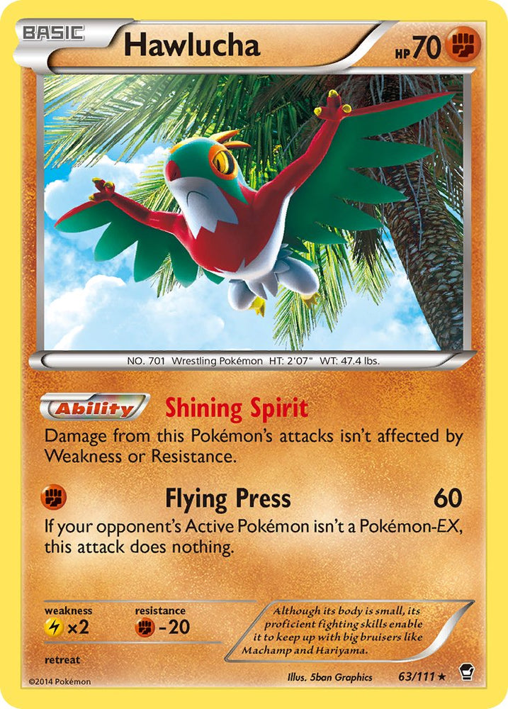 Hawlucha (63/111) (Cosmos Holo) (Blister Exclusive) [XY: Furious Fists] Pokémon