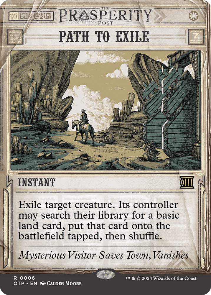 Path to Exile [Outlaws of Thunder Junction: Breaking News] Magic: The Gathering