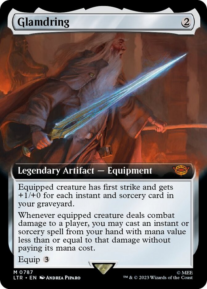 Glamdring (Extended Art) (Surge Foil) [The Lord of the Rings: Tales of Middle-Earth] Magic: The Gathering