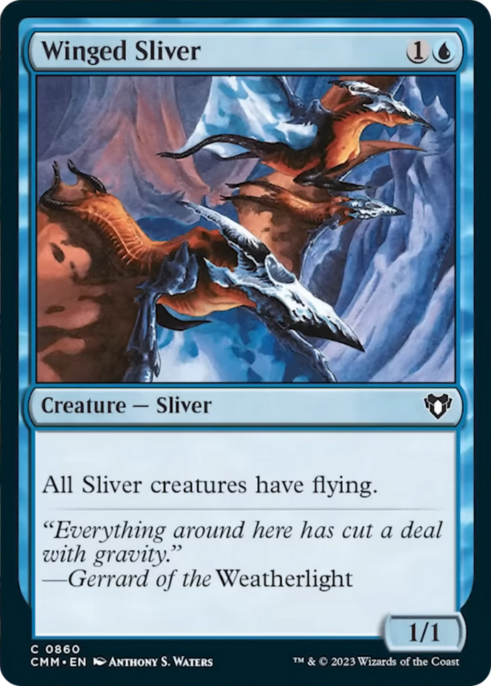 Winged Sliver [Commander Masters] Magic: The Gathering