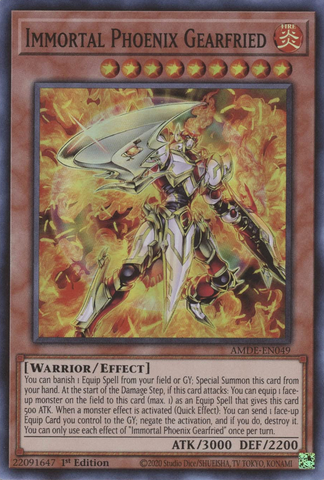Immortal Phoenix Gearfried [AMDE-EN049] Super Rare - Yugioh Cards For Your TCG Needs!
