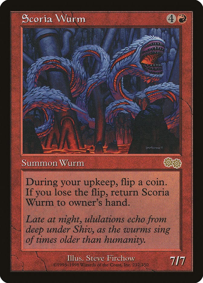 Scoria Wurm [Urza's Saga] Magic: The Gathering