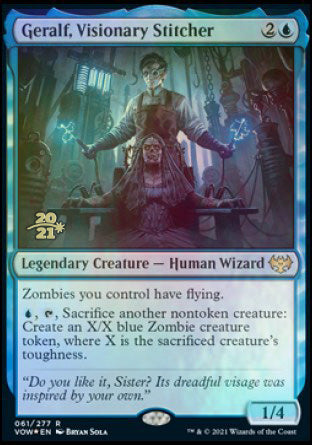 Geralf, Visionary Stitcher [Innistrad: Crimson Vow Prerelease Promos] Magic: The Gathering