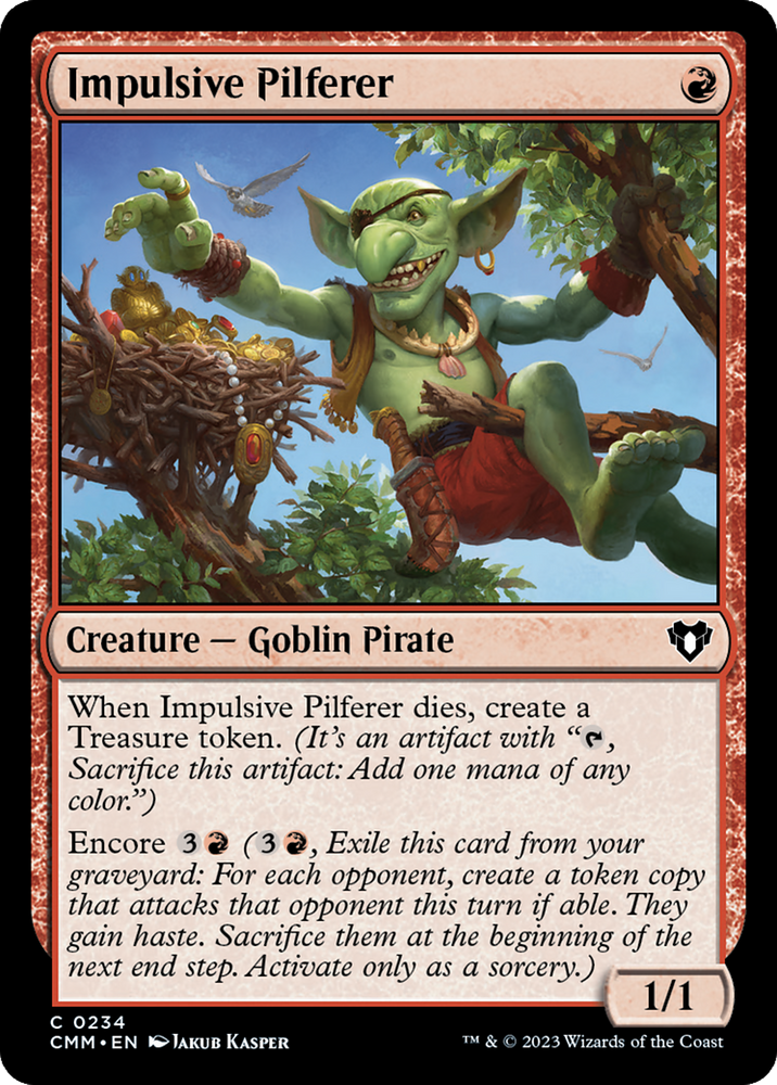 Impulsive Pilferer [Commander Masters] Magic: The Gathering