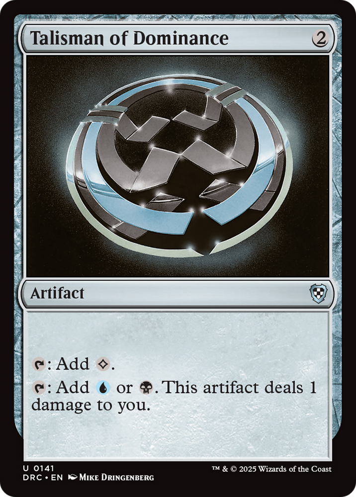 Talisman of Dominance [Aetherdrift Commander] Magic: The Gathering
