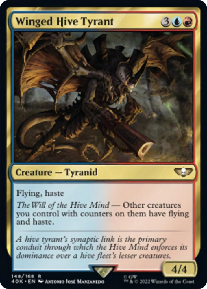 Winged Hive Tyrant (Surge Foil) [Warhammer 40,000] Magic: The Gathering