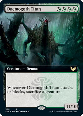 Daemogoth Titan (Extended Art) [Strixhaven: School of Mages] Magic: The Gathering