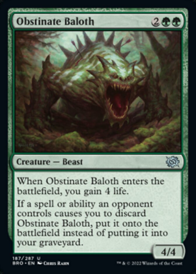 Obstinate Baloth [The Brothers' War] Magic: The Gathering