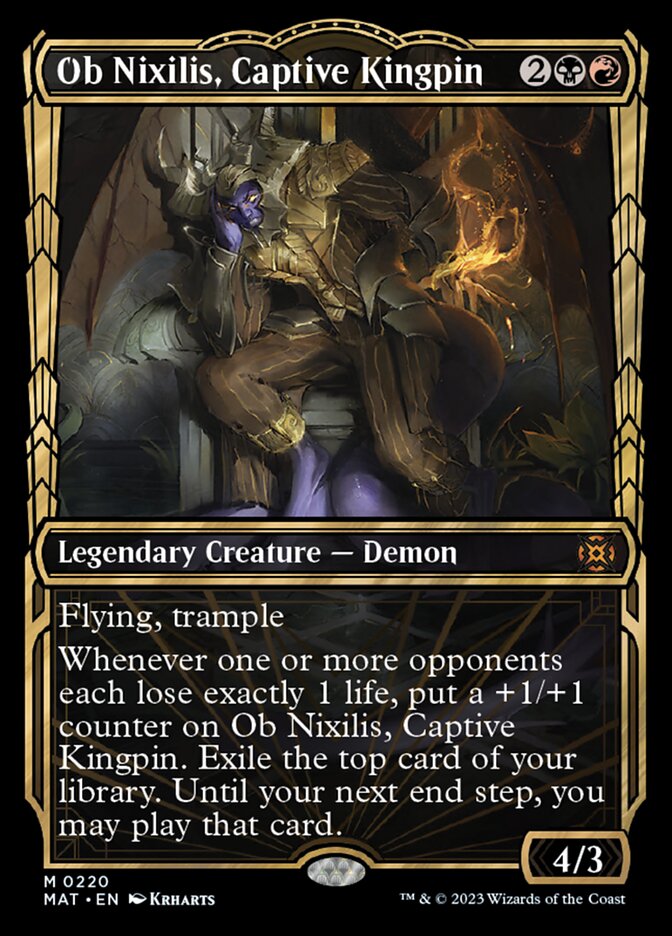Ob Nixilis, Captive Kingpin (Showcase Halo Foil) [March of the Machine: The Aftermath] Magic: The Gathering