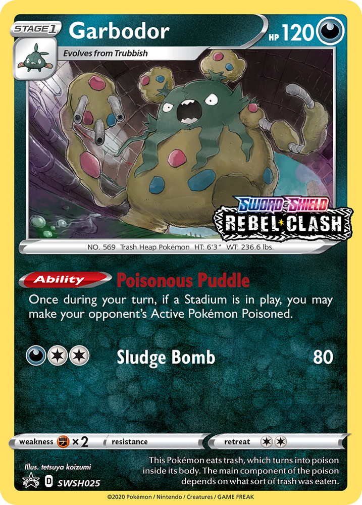 Garbodor (SWSH025) (Prerelease Promo) [Sword & Shield: Black Star Promos] Pokémon
